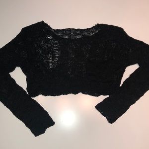 Cropped black Kill City sweater